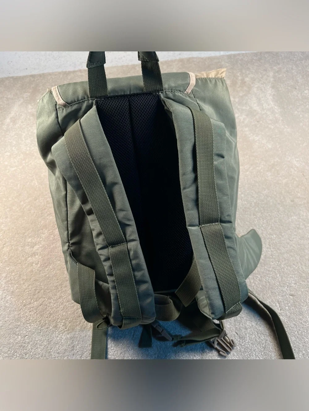 Coleman Backpack Green Padded Interior Duel Pocket Front Hiking